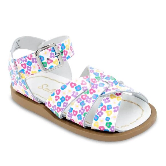 SALT WATER SaltWater SANDALS Girls Toddler Size 4 Floral Originals NEW - Picture 1 of 7